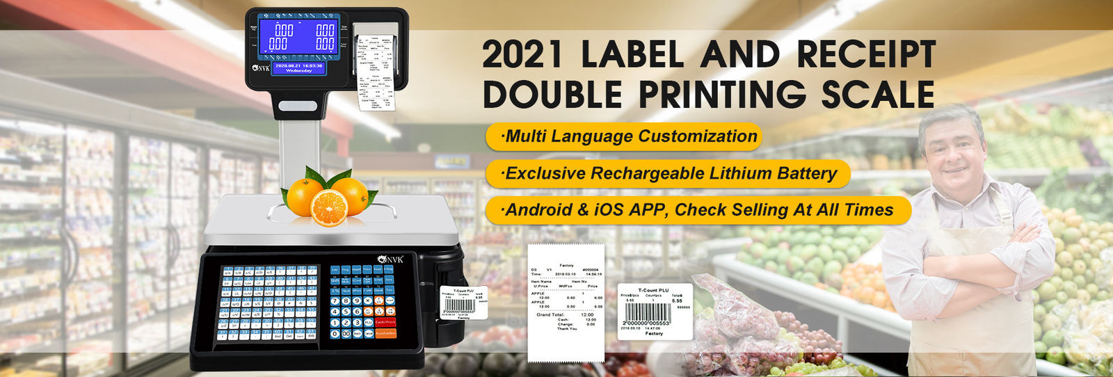 label du supermarché 30kg imprimant l'échelle de Digital de balance de Digital d'échelle