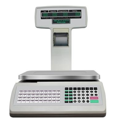 Balance de grande précision d'impression de reçu de billet de l'échelle 30kg de caisse enregistreuse